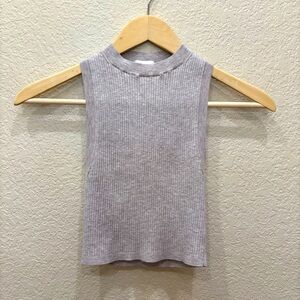 Wilfred Ribbed Tank Top in Light Gray
